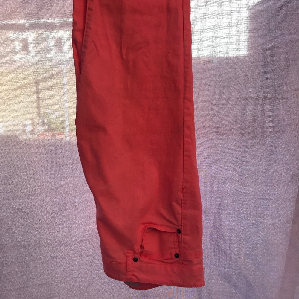 Coral pink skinny jeans. Great for any occasion!